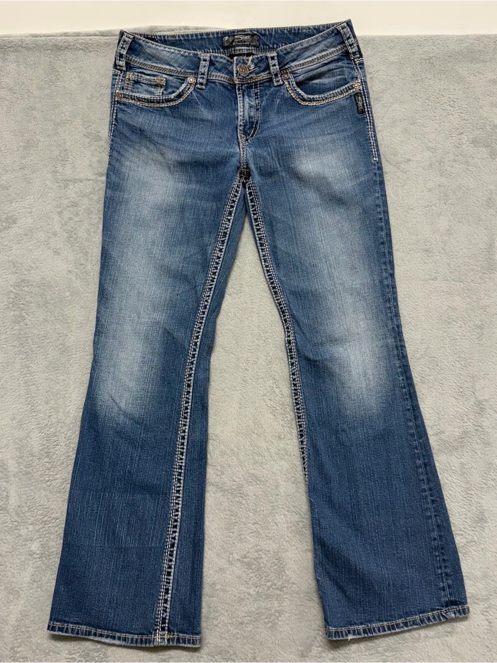 Silver Jeans Co. Suki Bootcut Jeans Womens 32x31 Medium Wash Contrast Stitch